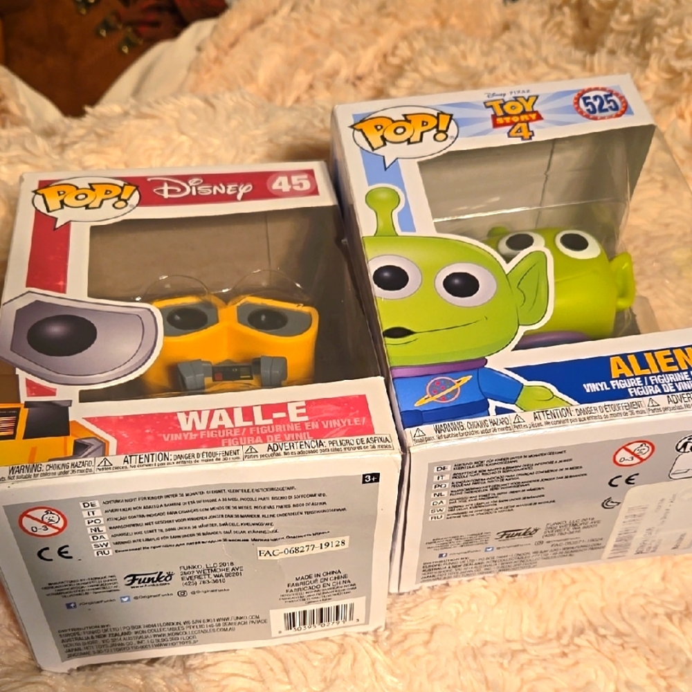 Funko Pop! Disney Wall-E and Toy Story Alien Figures